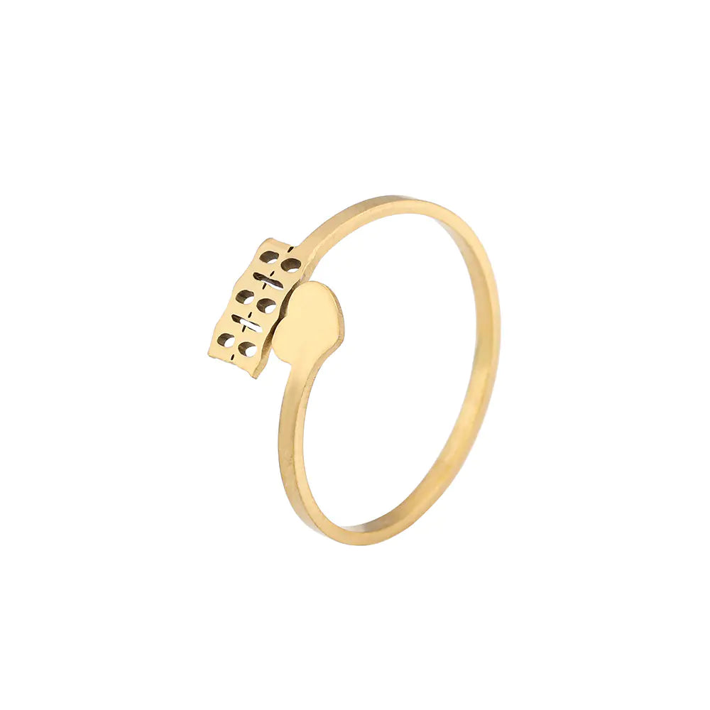 Stainless Steel Gold/Silver Plated Angel Number Ring