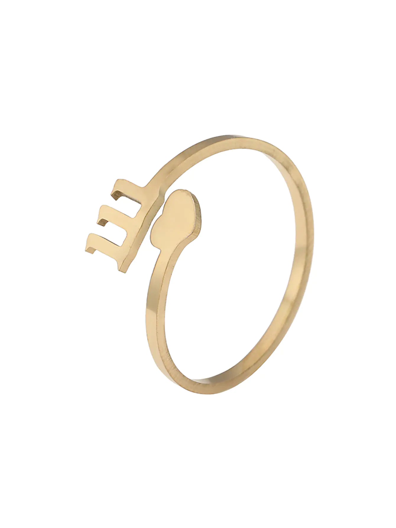 Stainless Steel Gold/Silver Plated Angel Number Ring