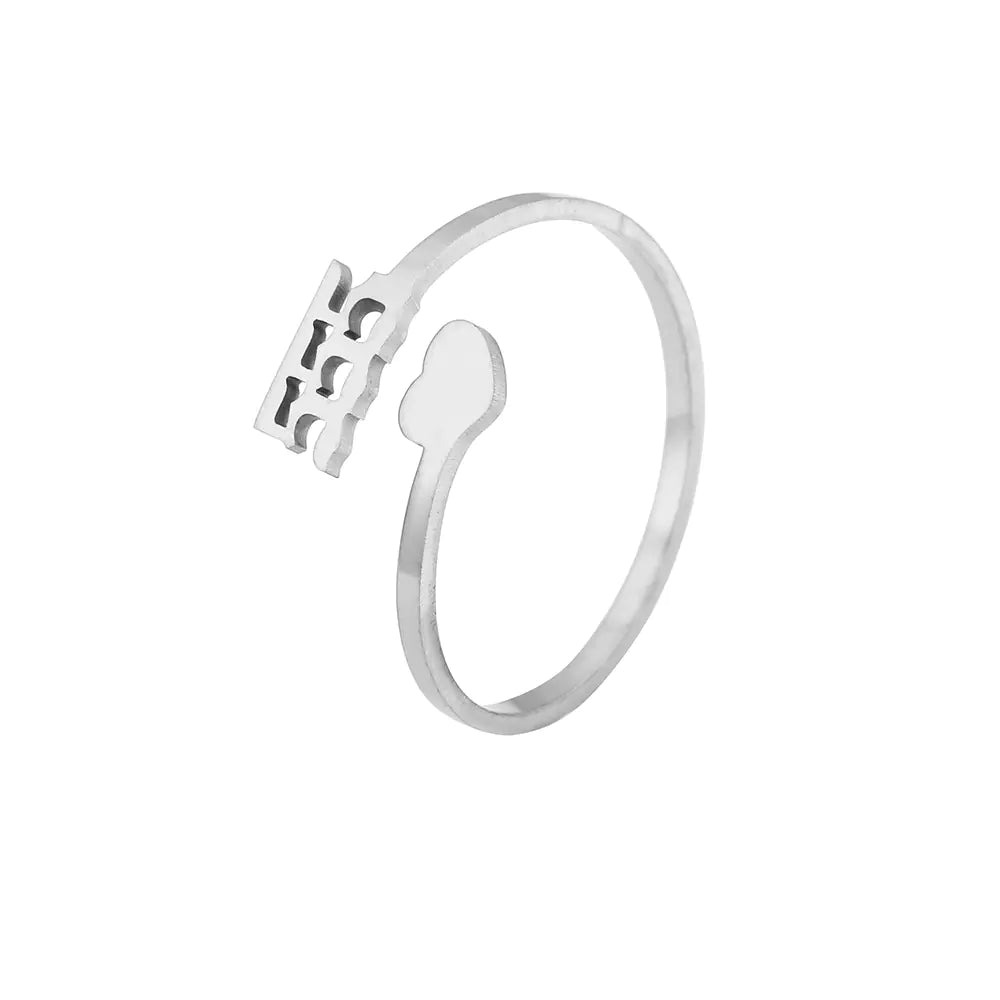 Stainless Steel Gold/Silver Plated Angel Number Ring