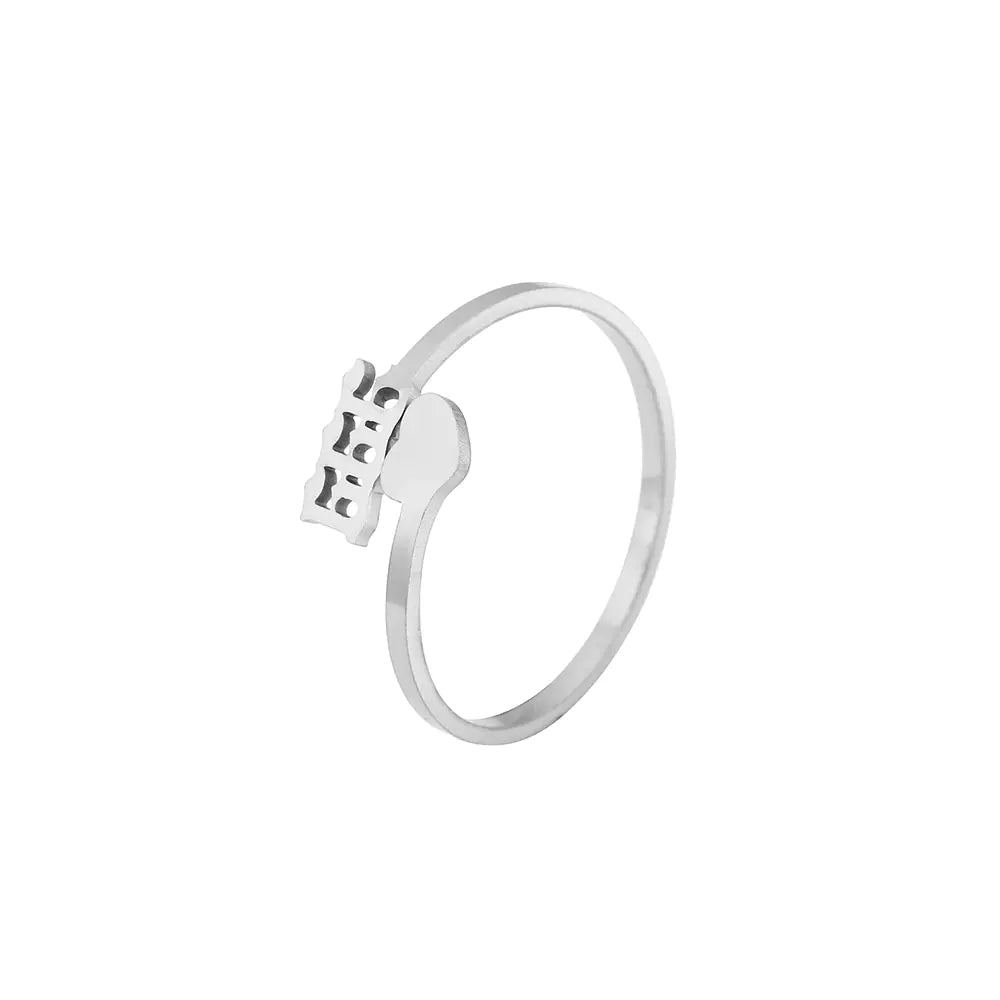 Stainless Steel Gold/Silver Plated Angel Number Ring