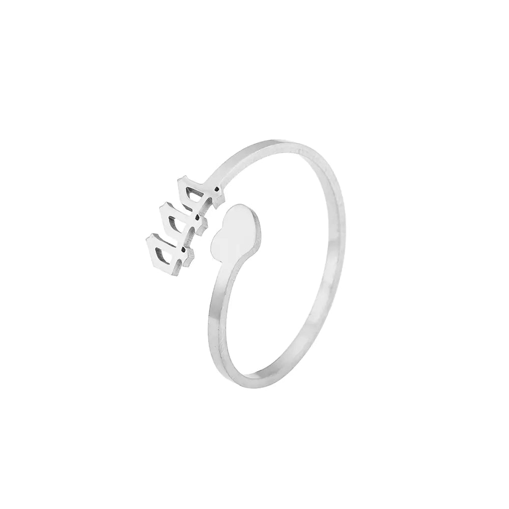 Stainless Steel Gold/Silver Plated Angel Number Ring